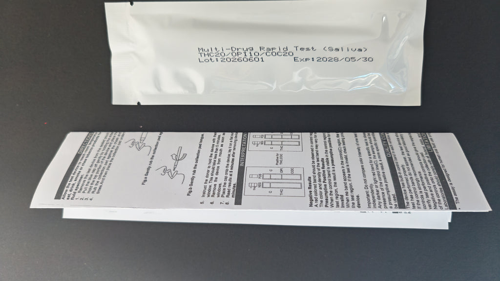 3-Panel Multi-Drug Saliva Rapid Test – THC / OPI / Cocaine