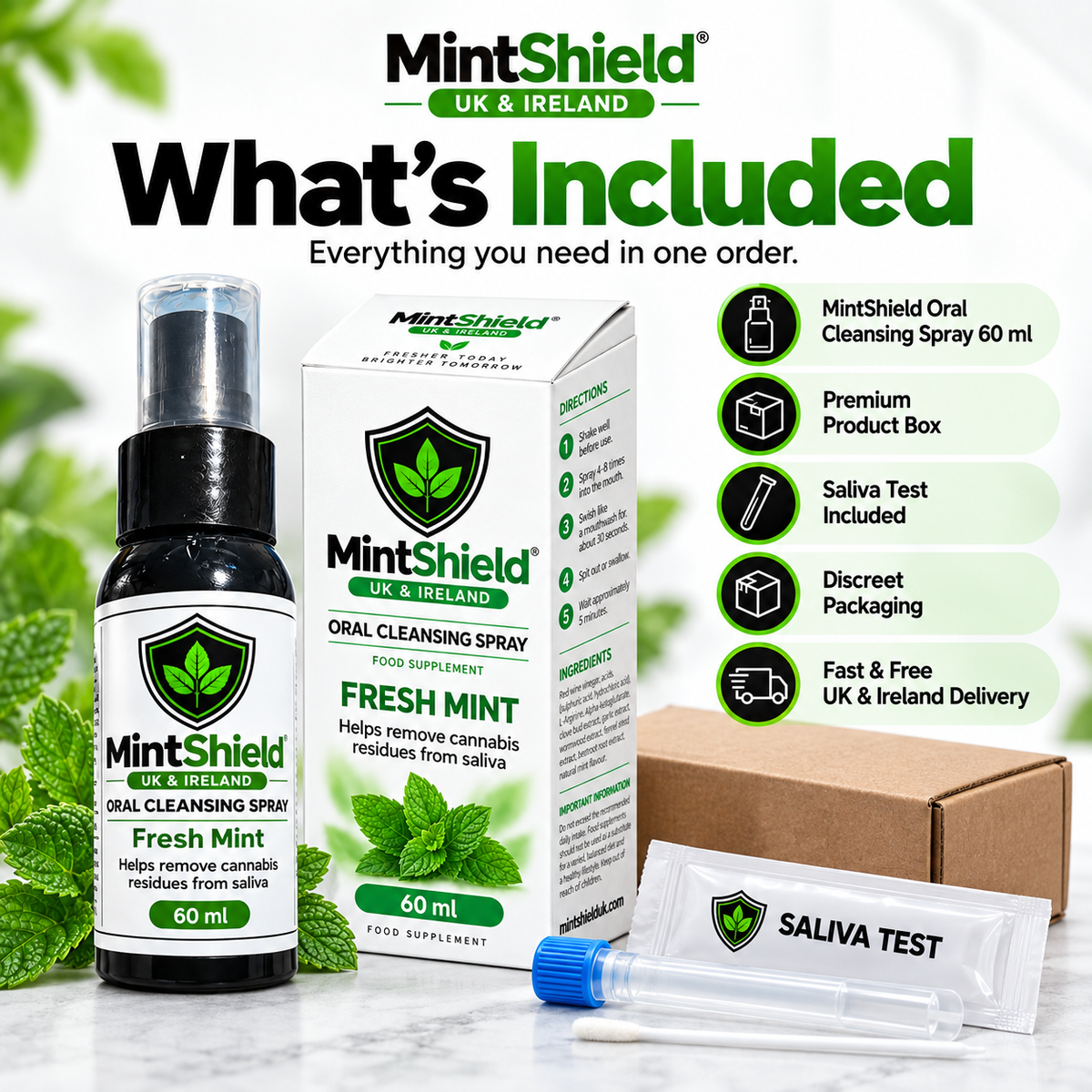 MintShield Fresh Mint Oral Cleansing Spray 60ml